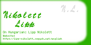 nikolett lipp business card